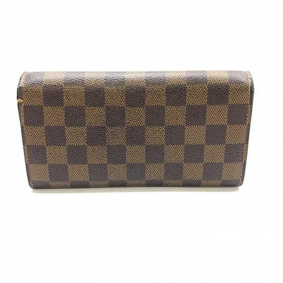 Louis Vuitton Portefeuille Sarah Damier Leather Long Wallet Brown - Picture 3 of 10
